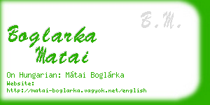 boglarka matai business card