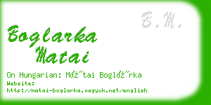 boglarka matai business card